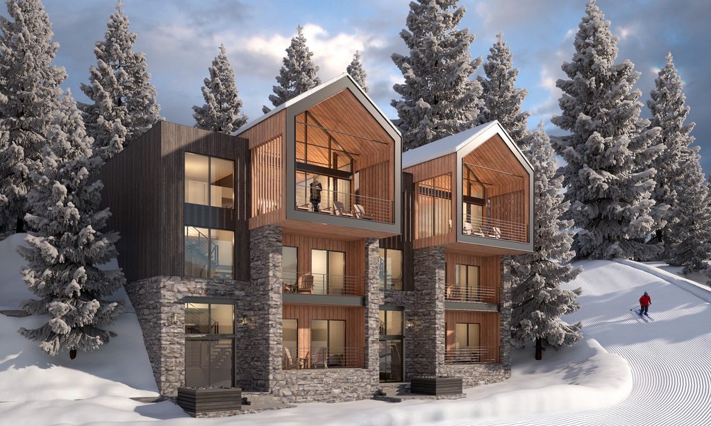 exterior photo of the twin gables. a 3 story townhome