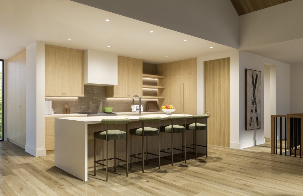 an interior kitchen shot of a villa