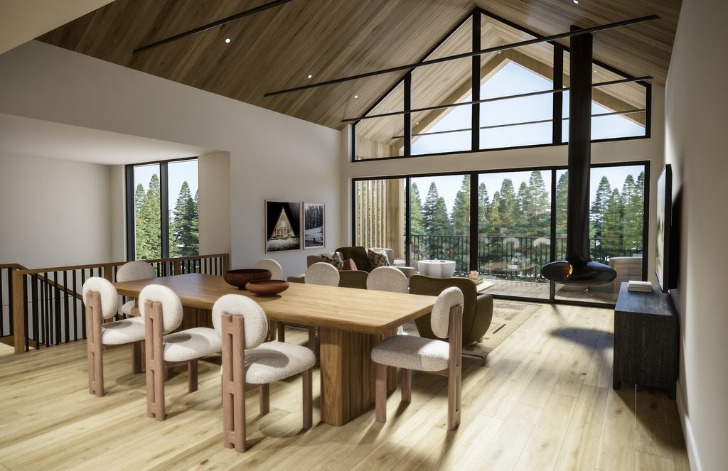 an interior living room shot of a villa